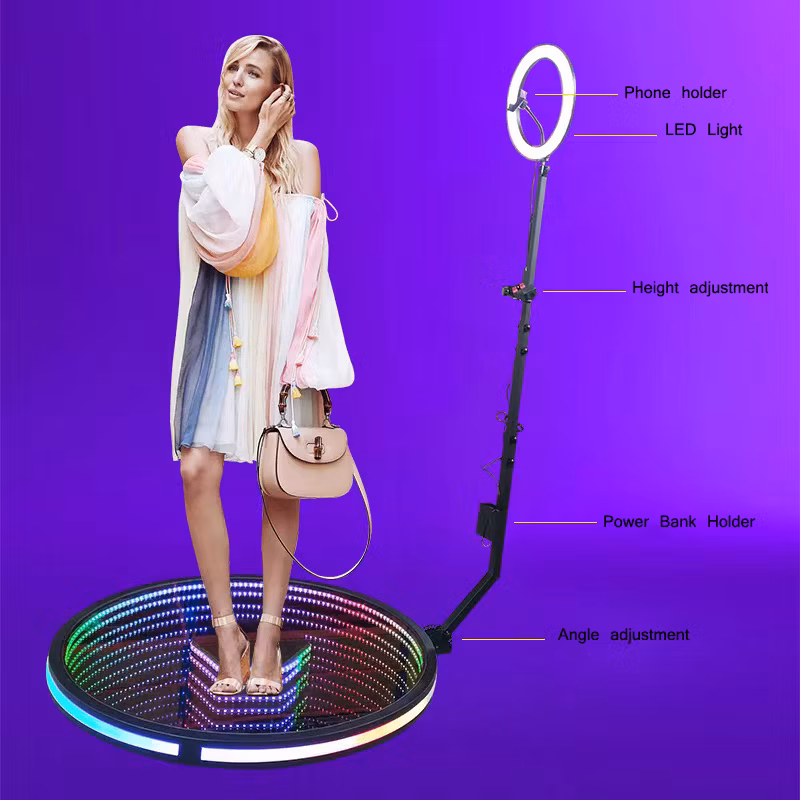 Adjustable 360 Video Booth Automatic Ratotaing 360 Instant Photo Booth