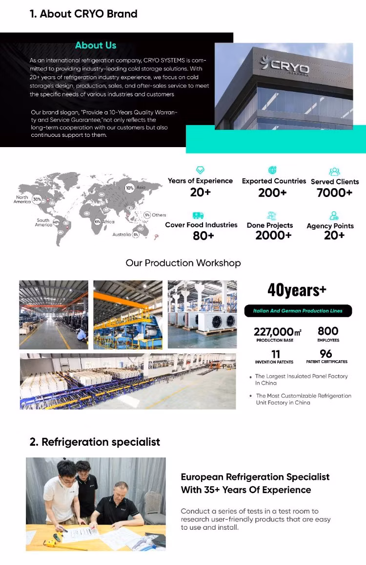 Cold Storage Prefabricated Food Cold Storage for Fresh Vegetables and Fruits