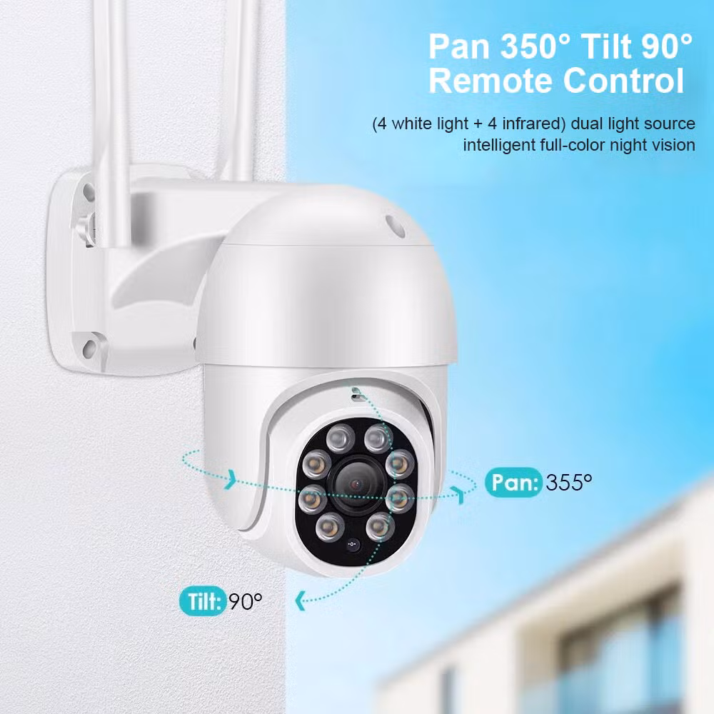 5MP Tuya WiFi Video IP Cam Outdoor Ai Human Detection Auto Tracking 360 Pan Tilt Wireless Dome Security Camera CCTV Surveillance