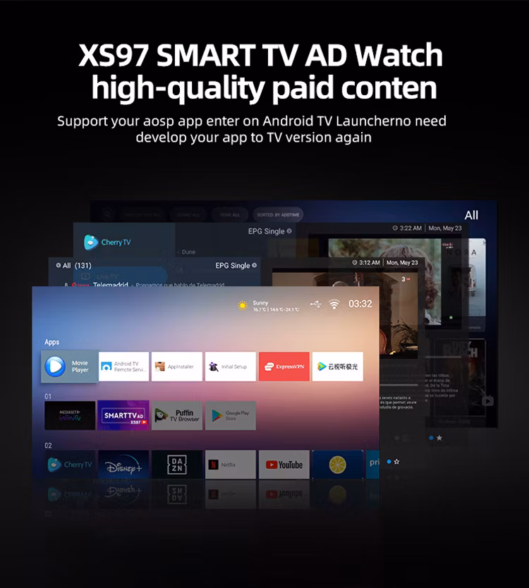 Xs97 Smart PRO Android Amlogic S905X4 IPTV Smart TV Box Wholesale New Products
