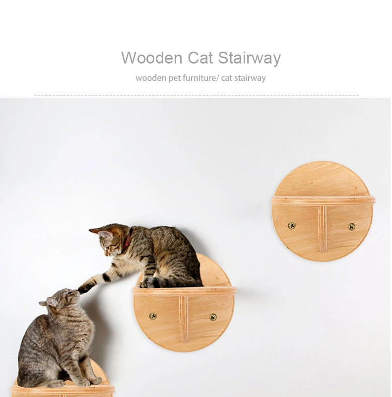 Creative Pet Furniture Wall Mounted Cat Shelf Stairs Craft