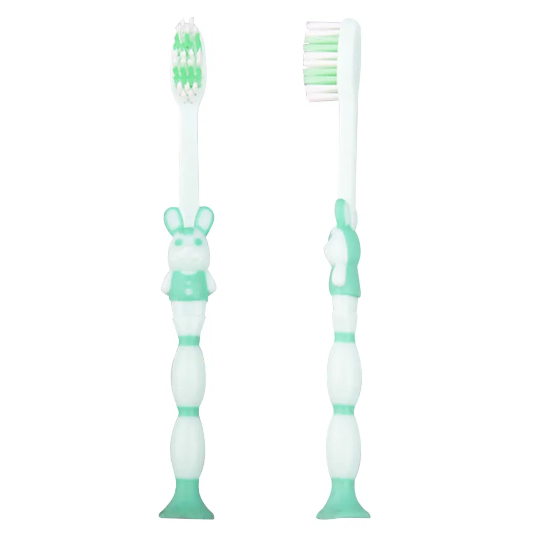 Kid Cartoon Animal Rabbit Shaped Children Toothbrush, BPA Free