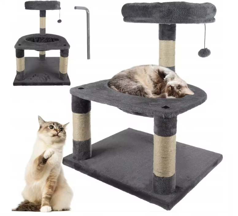 Top Selling Wood Cat Tree Sustainable Cat Scratcher and Tower Direct From Factory Cat Condo for Feline Friends