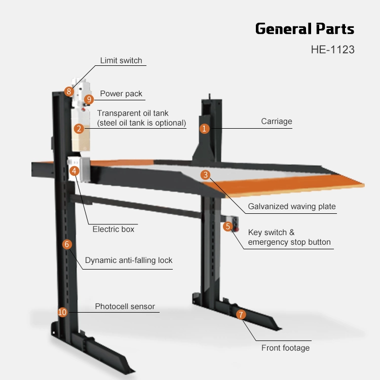 Two Post Double Level Car Parking Lift/Hydraulic Lifting Equipment/Vertical Parking System