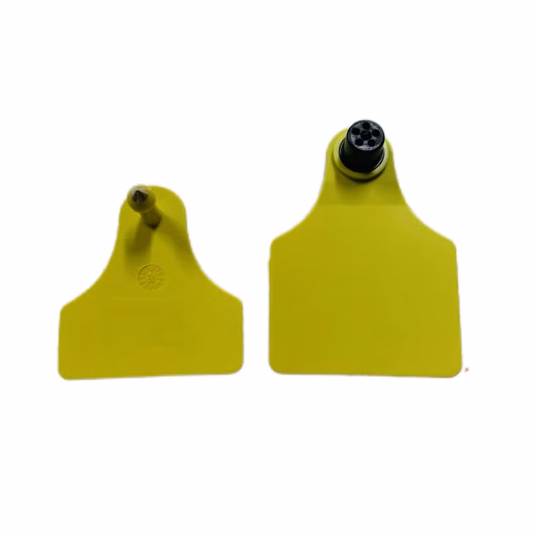 TPU Material Laser Marking Plain Blank Linked Visual Ear Hang Tag for Wildlife Deer Bull Buffalo Swine Animal