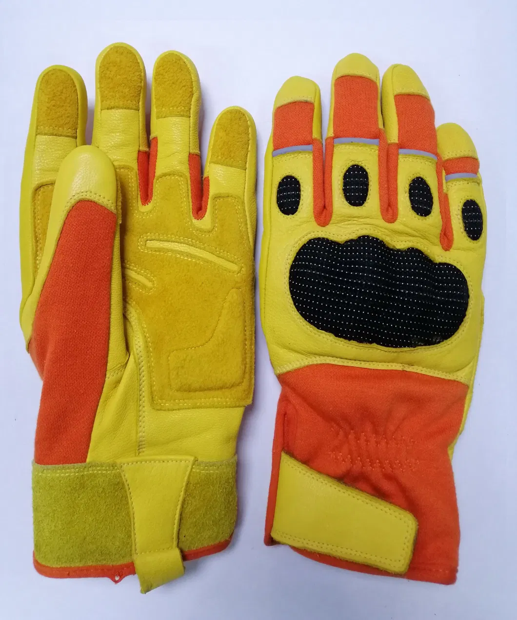 Fire Resisatnt Cow Split Leather Kevlar Gloves for Firefighter and Rescue