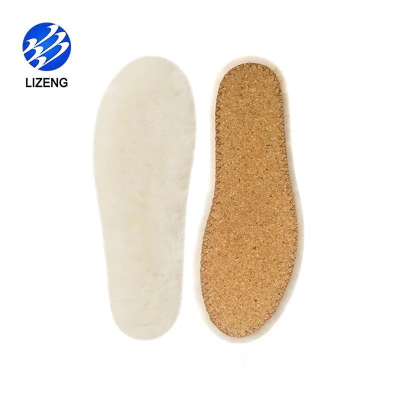 Cozy Warm Skin Friendly Genuine Sheepskin Cork Insoles for Snow Boots