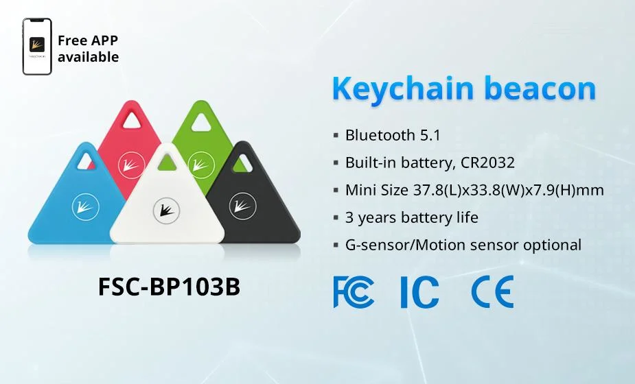 Small Size Indoor and Outdoor Tracking BLE Tags Ota Programmable Lightweight Mini Bluetooth 5.1 Beacon with FCC CE IC