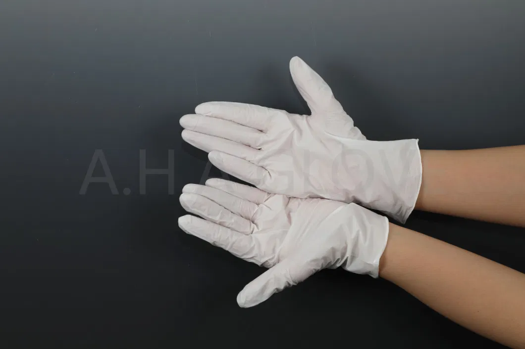 Powder Free Black Disposable Medical Nitrile Examination Gloves with CE