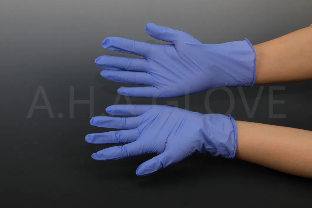 Powder Free Black Disposable Medical Nitrile Examination Gloves with CE