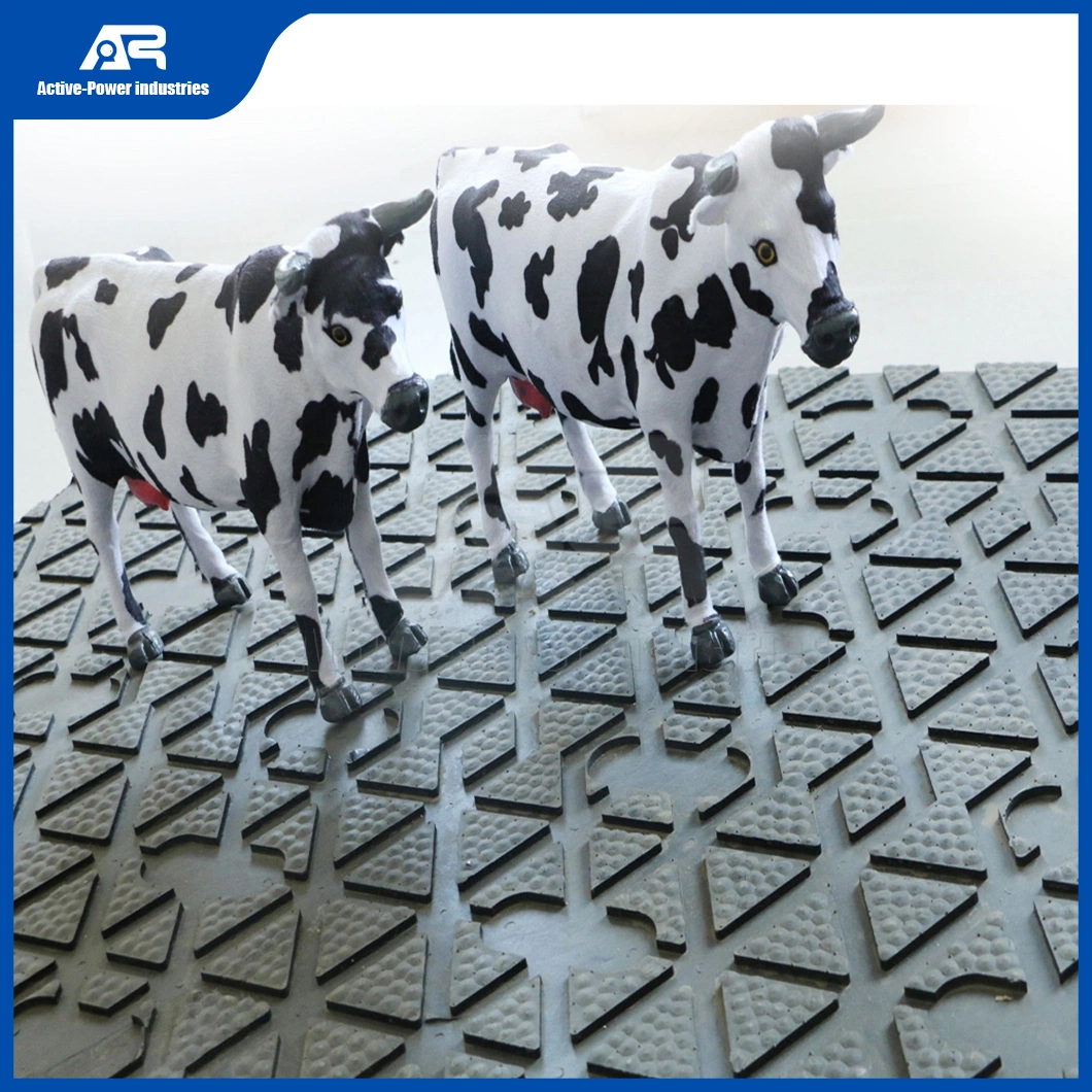 Active-Power Industries Agricultural Rubber Matting Factory China Cow Rubber Alley Flooring Mats for Animal Stable