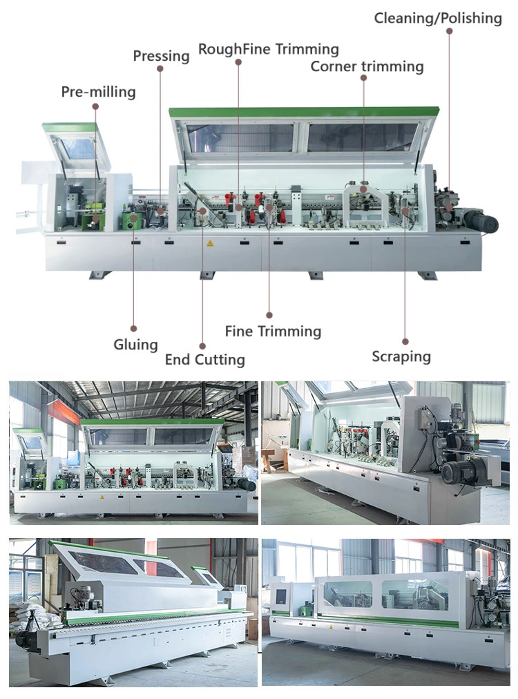 High Quality Blue Elephant Wood Working C N C Edge Banding Machine with Pre-Milling Gluing Bander for Plywood for Sale