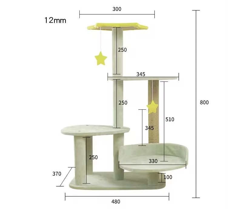 Top Selling Wood Cat Tree Sustainable Cat Scratcher and Tower Direct From Factory Cat Condo for Feline Friends