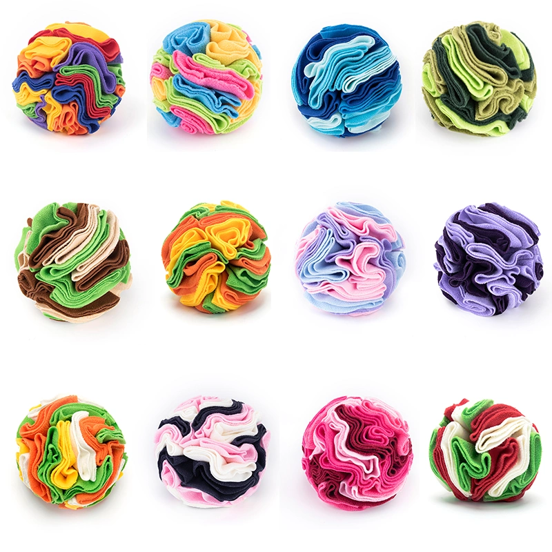 in Stock Softly Multi Colors 15cm 20cm Upgrade Fleece Ball Dog Sniff Toy