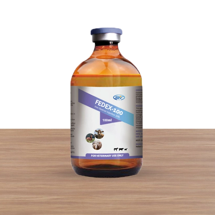 Animal Medicine Iron Supplement: 10% Iron Dextran Injection for Treating Anemia