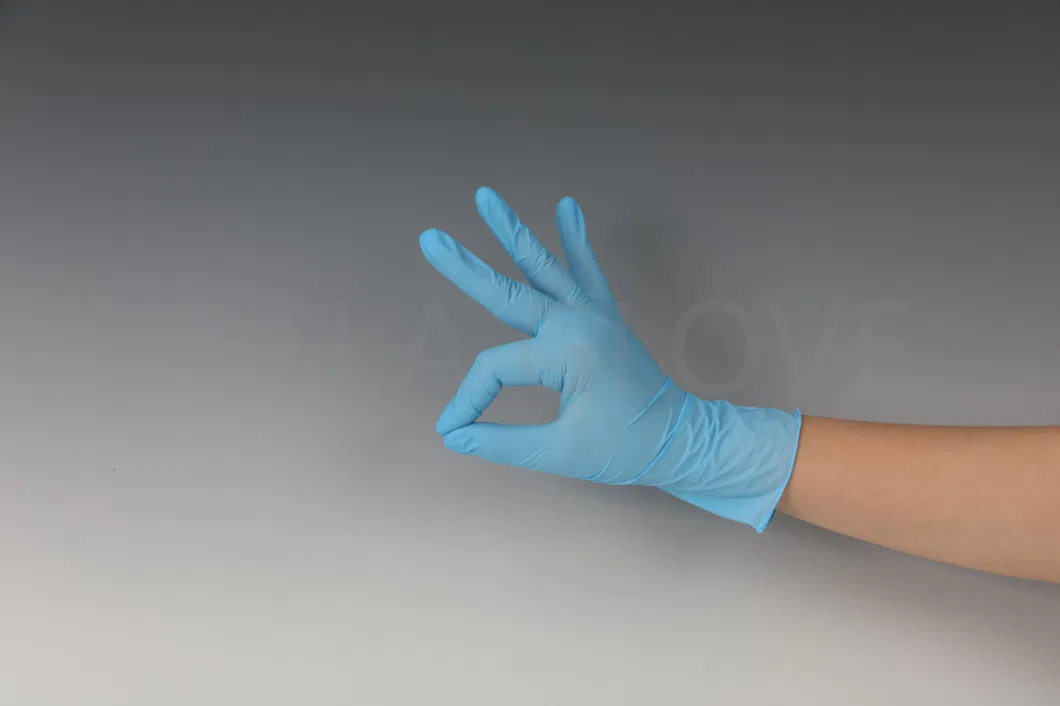 Powder Free Black Disposable Medical Nitrile Examination Gloves with CE