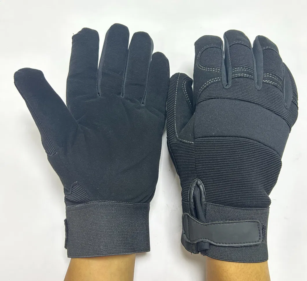 Cow Split Leather Winter Safety Work Mechanic Gloves