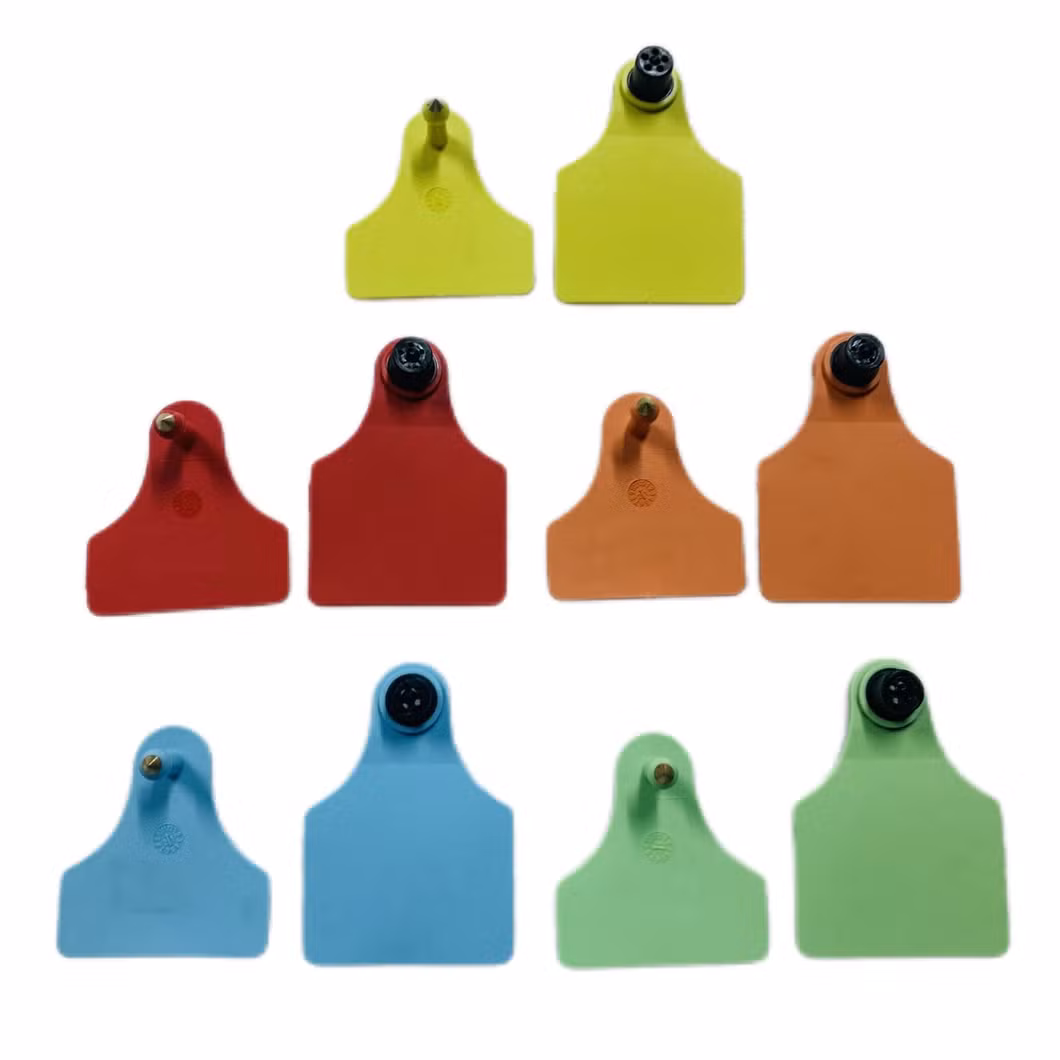 TPU Material Laser Marking Plain Blank Linked Visual Ear Hang Tag for Wildlife Deer Bull Buffalo Swine Animal