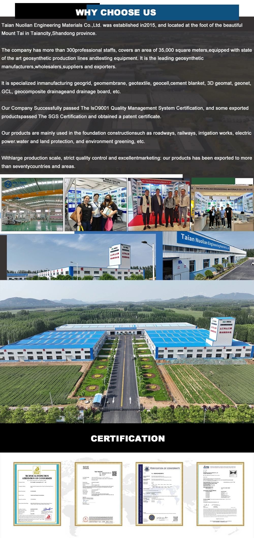 High Quality HDPE Composite Geotextile China Drainage Mat Board Building Material Geonet with Animal Husbandry