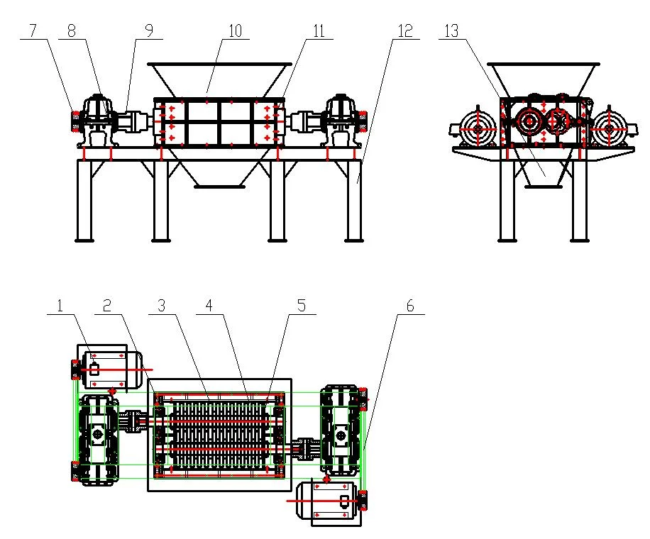 Automatic Feeding Shredder with Feeding Hopper for Cattle and Sheep