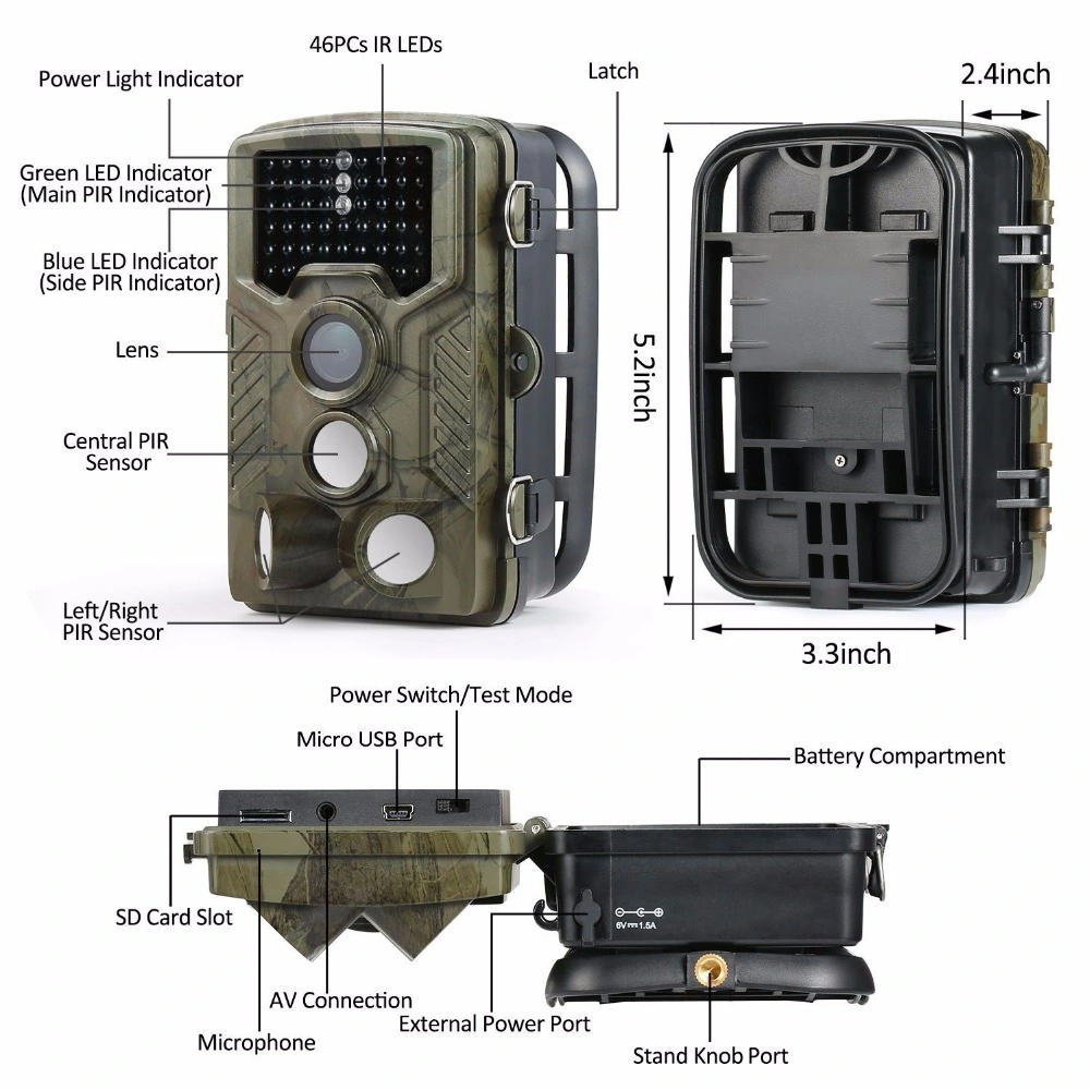 Outdoor Trail Camera Hunting Infrared 12MP Wildlife Camera Trail DVR Waterproof H881