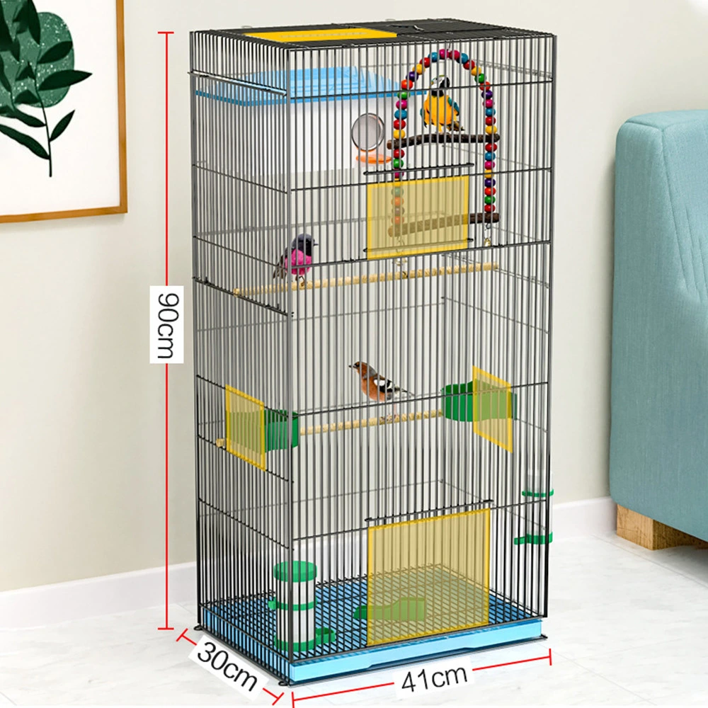 Luxury Large Bird Cage with Rolling Stand Open Top and Bird Swing, Bird Villa for Parrot Peony Xuan Feng Myna