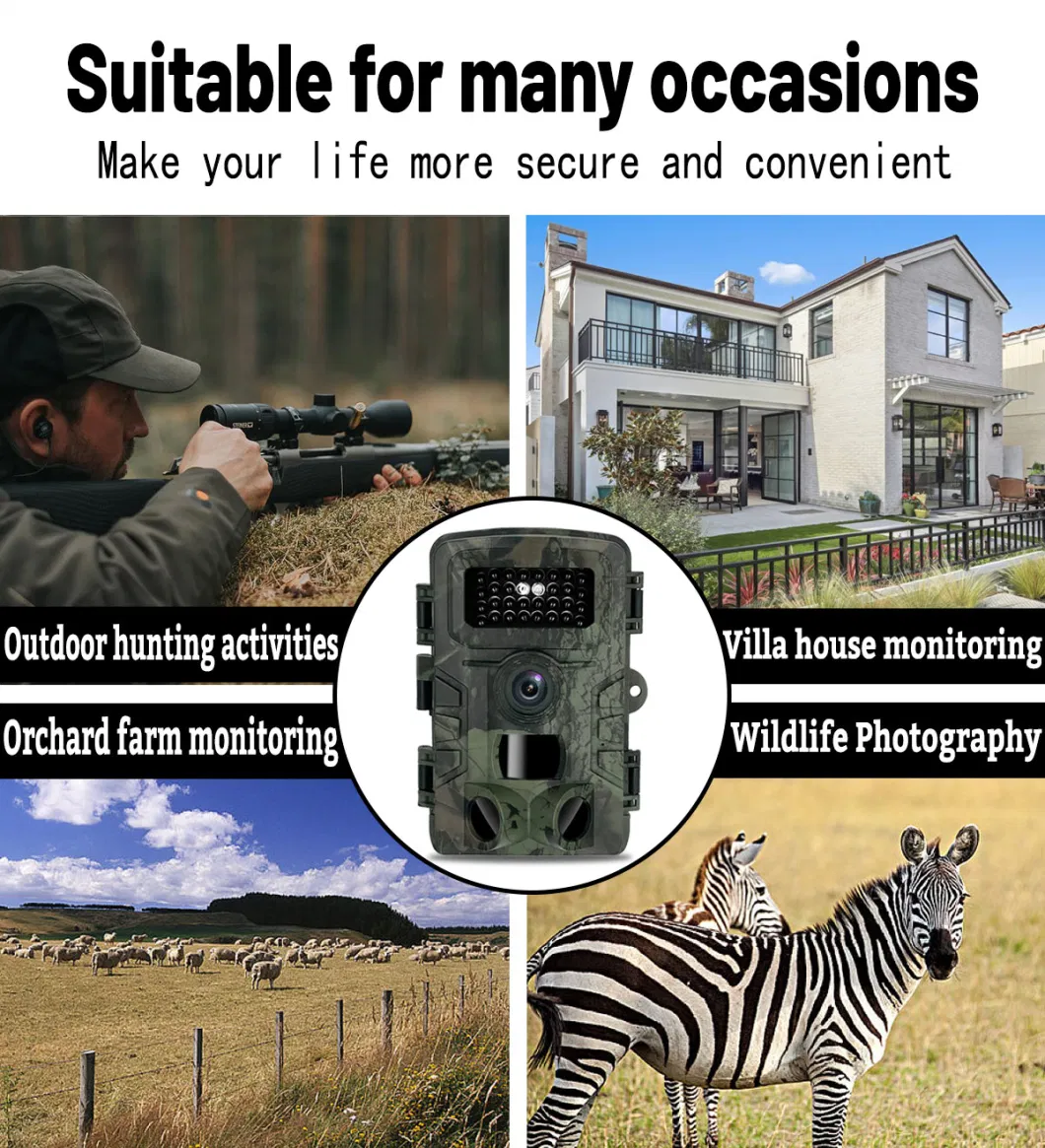 20MP Outdoor Wildlife Digital Trail Hunting Camera with Dual PIR Motion Sensor 2 Inch TFT LCD Display Polar Low Temperature (pr700)