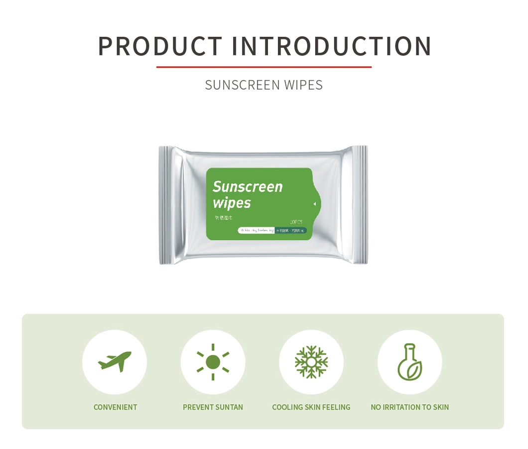 SPF 50 Protection Water-Resistant Prevents Sunburns Wet Wipes