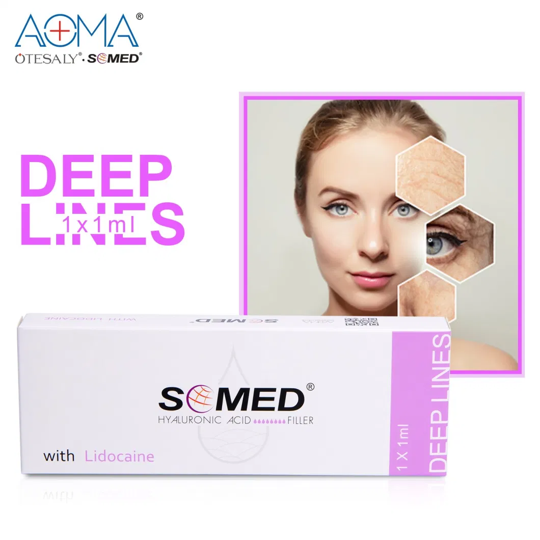 Somed 1ml Deep Lines Beautiful Anti-Wrinkle Lifting Face Roll Reverse Aging Lip Filler Injection Hyaluronic Acid