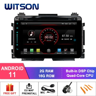 Witson Quad-Core Android 11 DVD GPS per auto per microfono esterno Honda VEZEL incluso, funzione TPMS integrata