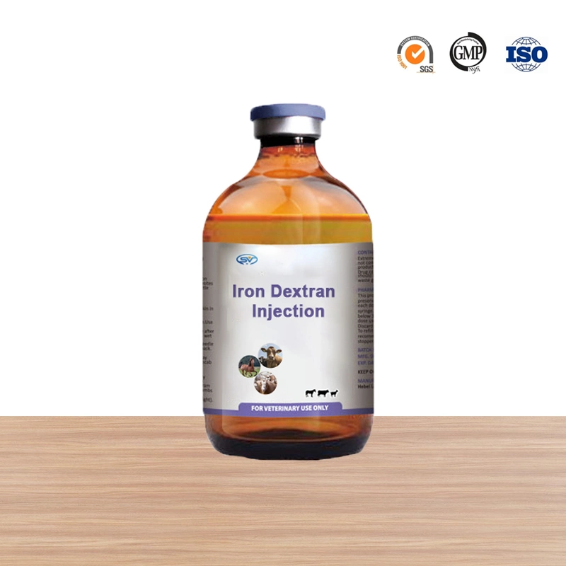 Veterinary Drugs Iron Dextran Injection 10%, 20% for Cattle Sheep Goat