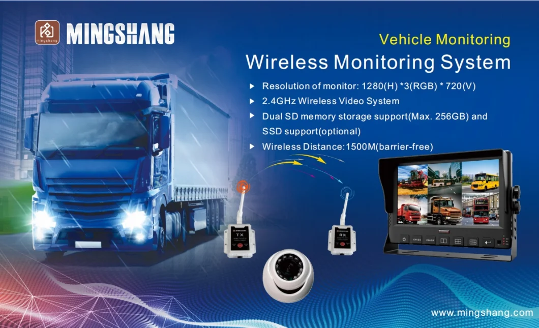 9&quot; 6CH HD Vehicle Monitor Ai Mobile DVR with Bsd, Adas, DMS