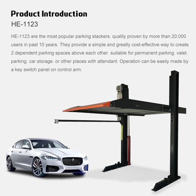 Two Post Double Level Car Parking Lift/Hydraulic Lifting Equipment/Vertical Parking System