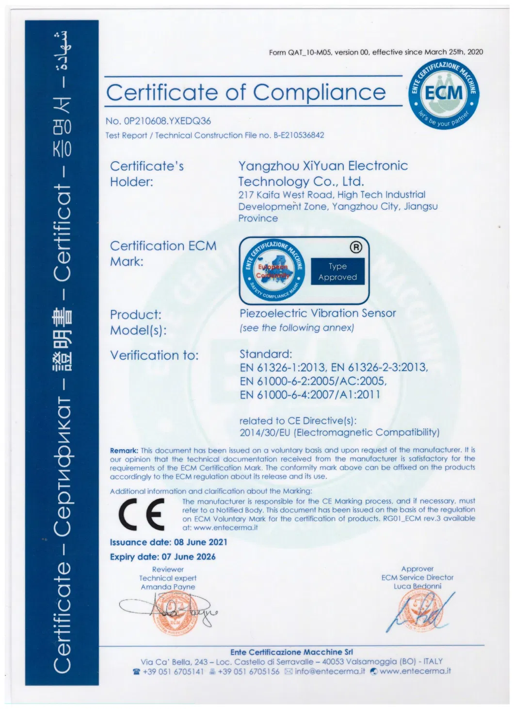 Iepe Vibration Testing Environments Signals Measuring Universal Triaxial Voltage Piezoelectric Acceleration Sensor (A23S100)