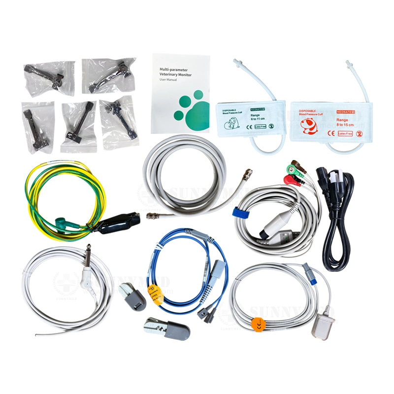 Sy-C005V-1 Medical Hospital Clinical Equipments Veterinary Use ECG SpO2 Temp Patient Monitor