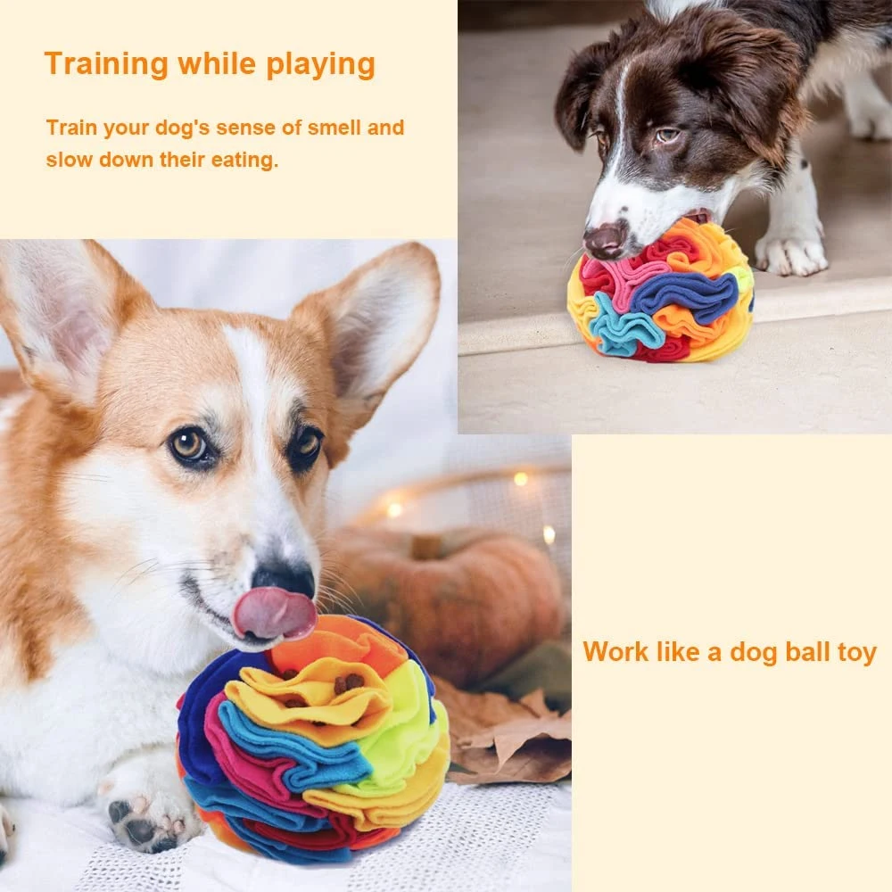 in Stock Softly Multi Colors 15cm 20cm Upgrade Fleece Ball Dog Sniff Toy