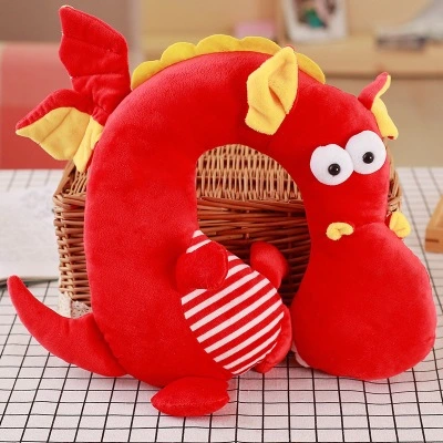 30*35cm Soft Stuffed Plush Baby Toy Cartoon U Shape Wild Animal Cushion