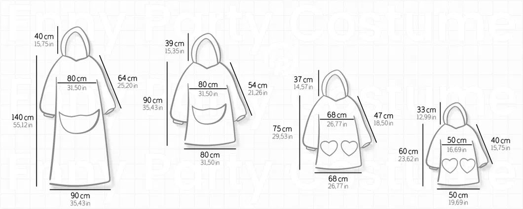 Gifts Polar Bear Pattern 100% Flannel Women Winter Oversized Hooded Blanket with Long Sleeve