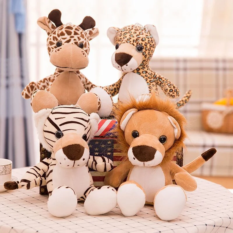 Wild Animals Plush Toy Lion Tiger Giraffe Cheetah