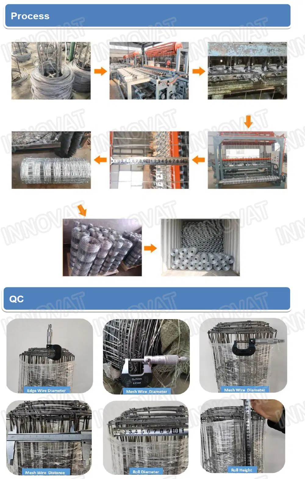 50m 100m Roll Farm Field Fence/Hinge Joint Fence/Veldspan Fence for Cattle on Farm Wire Panel Galvanized Protective Wire Fence for Sports Field Railway Garden