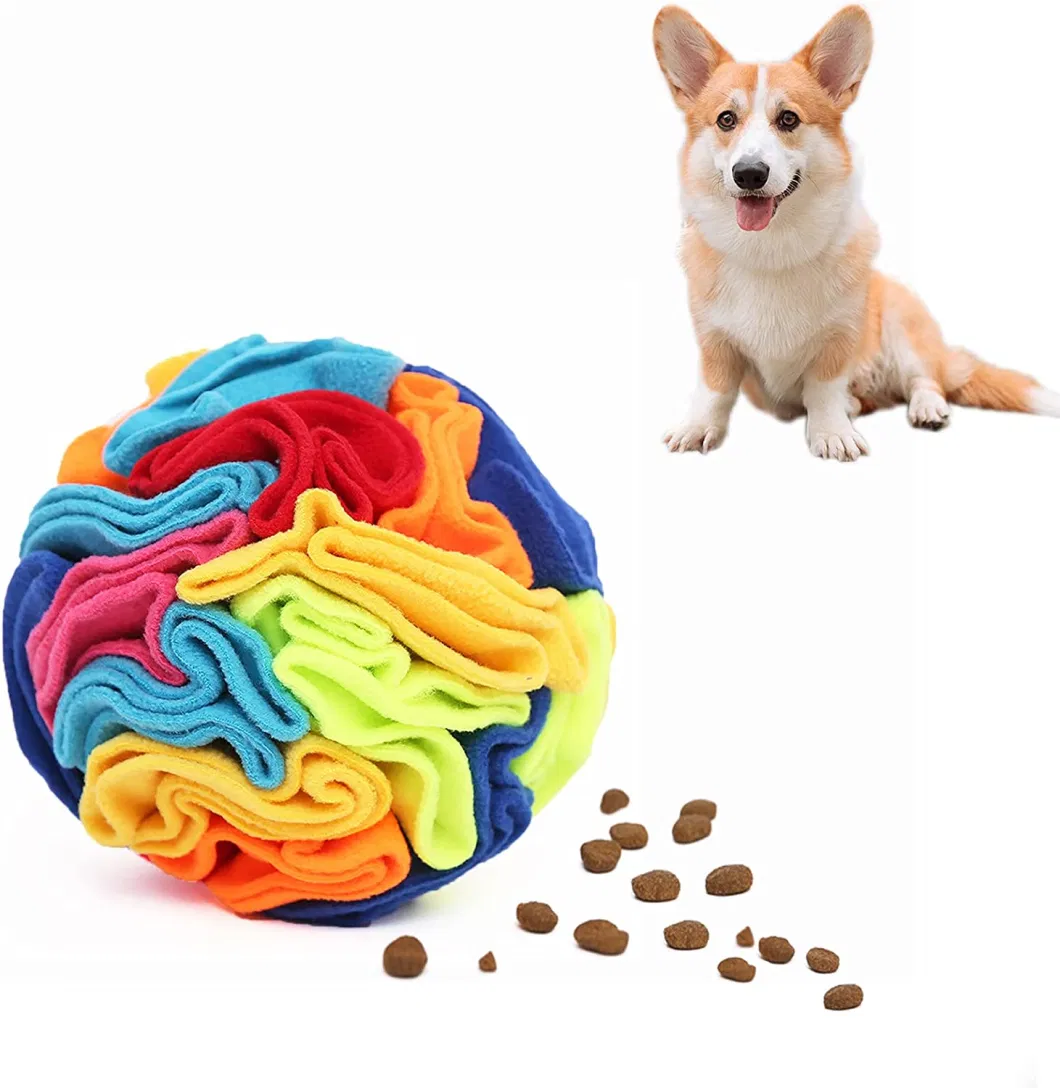 in Stock Softly Multi Colors 15cm 20cm Upgrade Fleece Ball Dog Sniff Toy