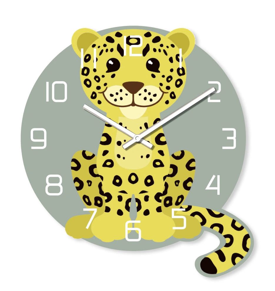 2022 New Design Elephant Design for Lovely Children Use MDF Wall Clock