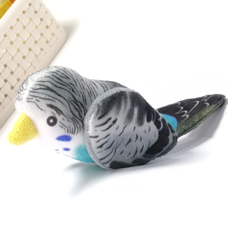 Pet Toys Bite Resistant Sound Toy Bird Shape Parrot Bird Cat Plush Toy