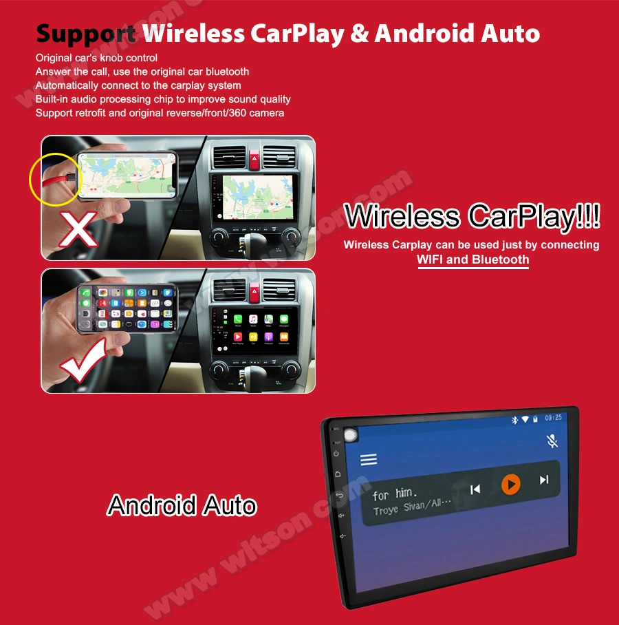 Witson Android 11 Car Auto Radio GPS for Skoda 2010-2014 Superb Manual Air-Conditioner Vehicle Multimedia Carplay Audio