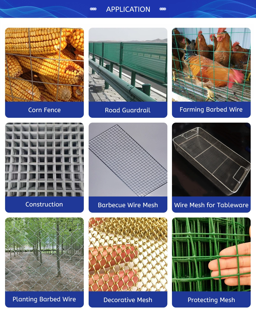 Large Stock Galvanized Rabbit Chicken Sheep Wire Mesh with Square Shape