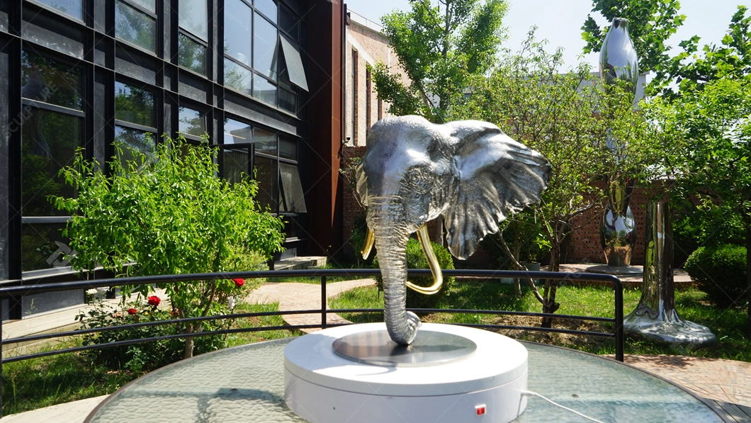 Mirror -Polished Stainless steel Elephant Sculpture