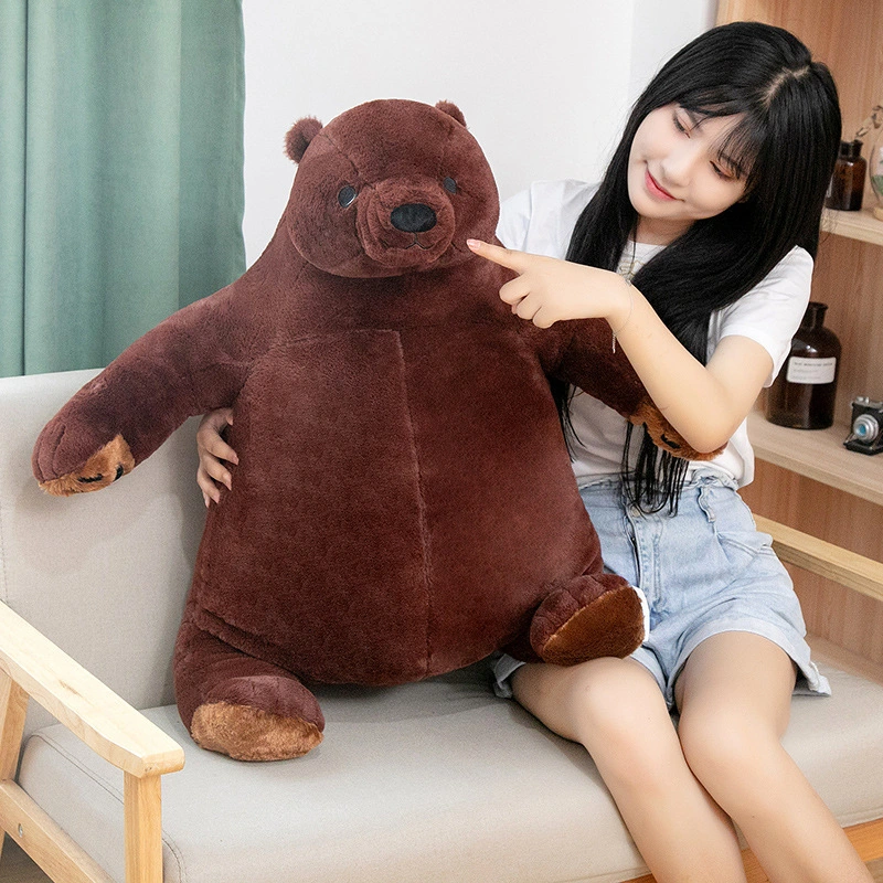 Large Vivid Brown Bear Toy Wild Animal Stuffed Plush Toy