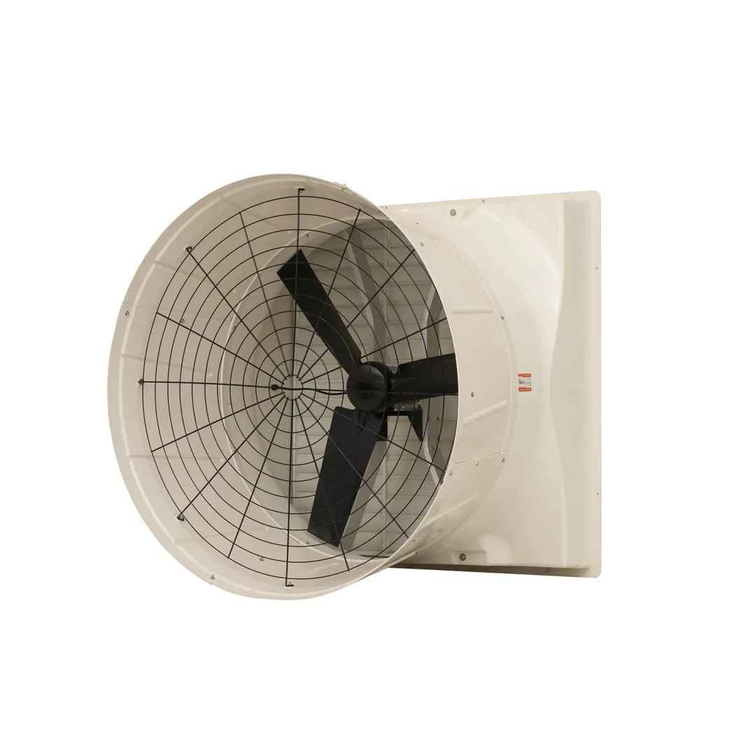 Direct Drive CE Certificed Pig Farm Poultry House Ventilation Cooling Wall Mouted Animal Huabandry Farm Factory Industry Fiberglass Cone Exhaust Fan