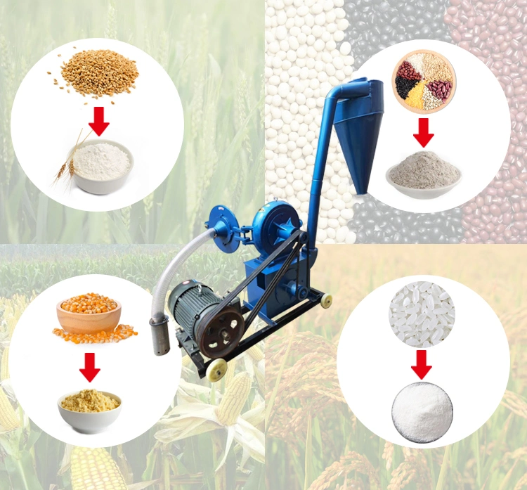 Cow Grain Feed Processing Machines Best Price Animal Feed Disc Mill Crusher Disc Mill Machine