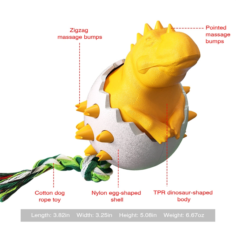 Dinosaur Egg Wild Boar Egg Molar Stick Dog Chew Toy Training Interactive Chewing Toy